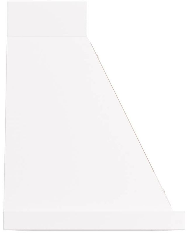 Ilve® Nostalgie II Noblesse 60" White Wall Mounted Range Hood with Copper Trim-2