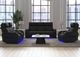 Elements International Prime Time P3 Jet Black Power Recliner with LED-1
