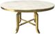Harp & Finial® Fillmore White Marble Dining Table with Brushed Gold Base -0