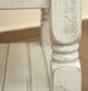 International Furniture Direct Stone Weathered Gray Square End Table with Ivory Antiqued Base-2