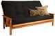 Kodiak Furniture Suede Black 8" Coil Hinged Innerspring Queen Futon Mattress -0