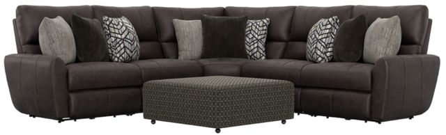 Catnapper® Royster 4-Piece Sable Curved Power Reclining Sectional-0