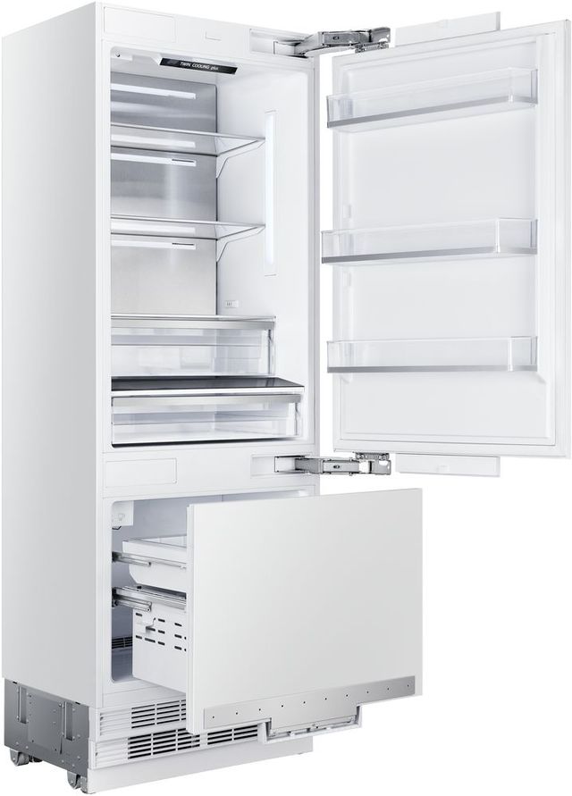 Induction Hardware 30" Panel Ready Built-In Bottom Freezer Refrigerator with Ice Maker and Water Dispenser-1
