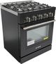 Unique® Appliances Classic Retro 30" Matte Black Slide-In Propane Gas Range-2