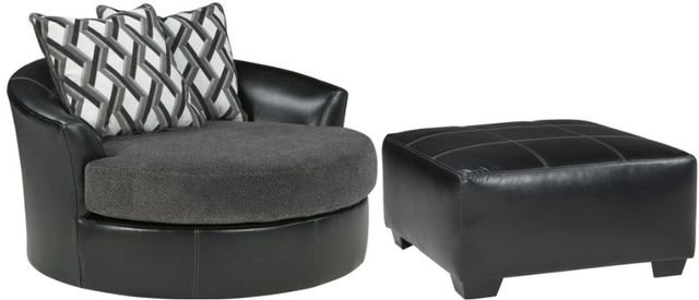 Benchcraft® Kumasi 2-Piece Smoke Chair and Ottoman Set-0