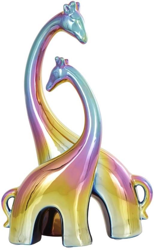 Deco Marche Multi Colored Giraffe Sculpture-0