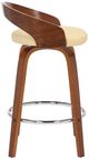 Armen Living Sonia 4-Piece Cream/Walnut Counter Stool Set-3