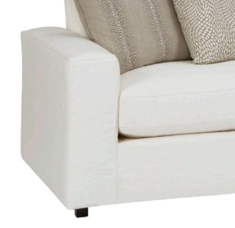 Four Seasons Customizable Carlton 2-Piece Slipcovered Grande Benchseat Chaise Sectional-1