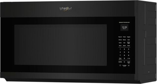 Whirlpool® 2.1 Cu. Ft. Black Over the Range Microwave with Sensor Cooking and AccuPop™-2