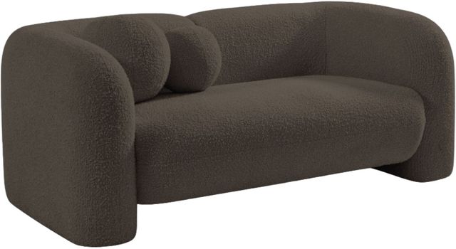 Meridian Furniture Emory Brown Boucle Fabric Loveseat-0