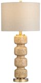 Crestview Collection Somerset Tan Table Lamp with Gold Accent-3