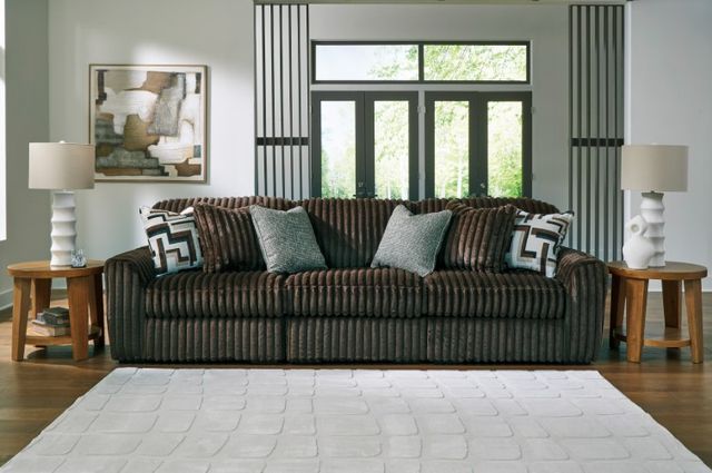 Signature Design by Ashley® Midnight-Madness 3-Piece Chocolate Sectional Sofa-1