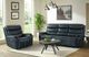 Elements International Aruba Pebble Navy Power Motion Sofa with Power Headrest-1