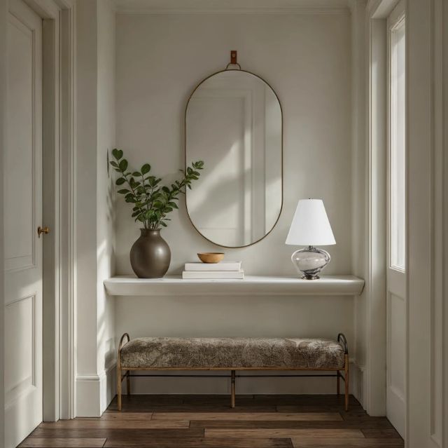 Renwil® Hudson Antique Brushed Brass Accent Mirror-1
