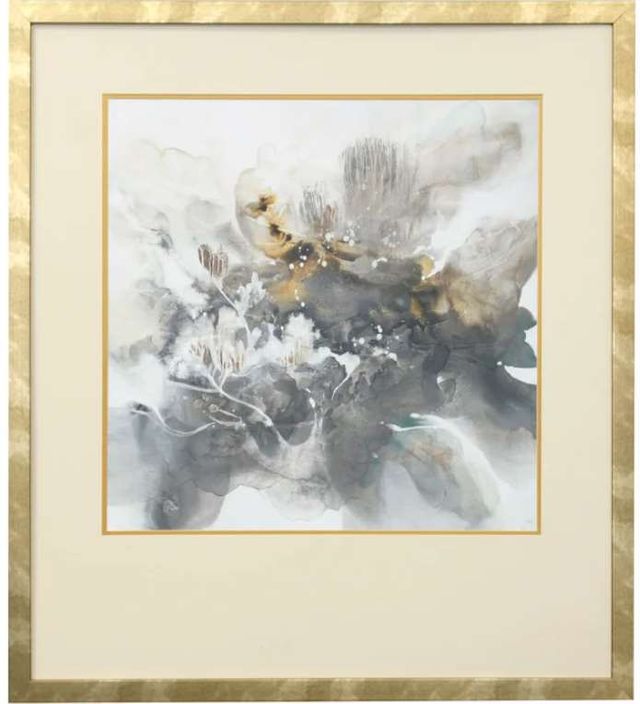 StyleCraft Soul Flower Gold/Gray/White Wall Art-0