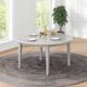 New Classic® Home Furnishings Essence White Marble Round Table Top with Gray Base-1