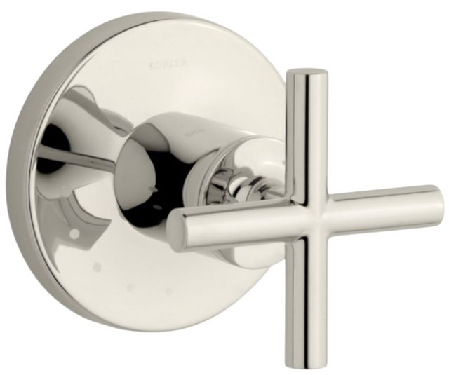 KOHLER® Purist® MasterShower® Vibrant Polished Nickel Volume Control Valve Trim with Cross Handle-0