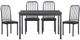 Mazin Furniture Tripp 5 Piece Black/Gray Dining Set-0