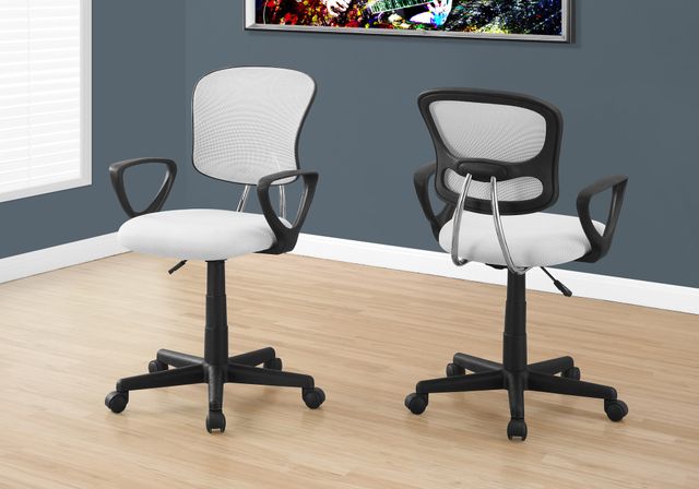 Monarch Specialties Inc. White Mesh Juvenile Multi Position Office Chair-1