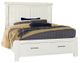Vaughan-Bassett Yellowstone Buckskin/White Queen American Dovetail Storage Bed-0