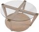 Bassett Mirror Dunes Glass Top Cocktail Table with Bleached Oak Base-3