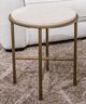 Signature Design by Ashley® Alben White End Table with Antique Gold Base-1