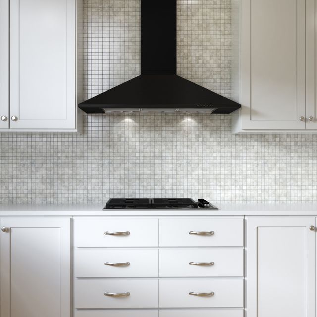 XO Fabriano Collection 30" Black Wall Mounted Range Hood -1