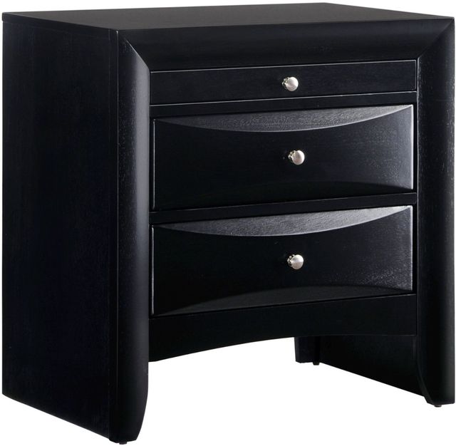 Crown Mark Emily Black Nightstand-0