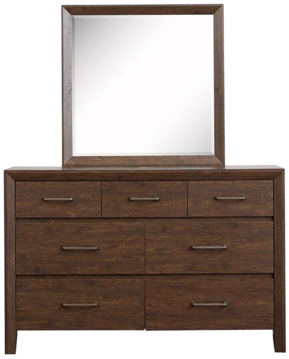 Magnussen Home® Llewellyn Columbian Walnut Dresser and Mirror-1
