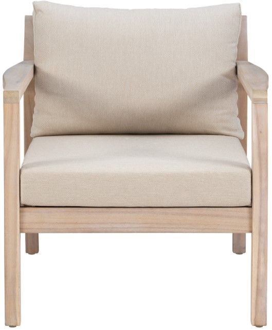 Linon Svana 2-Piece Beige/Natural Fabric/Wood Outdoor Side Chair Set-3