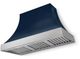 AGA Cascade 36" Indigo Wall Mounted Range Hood with Brushed Brass Trim-0
