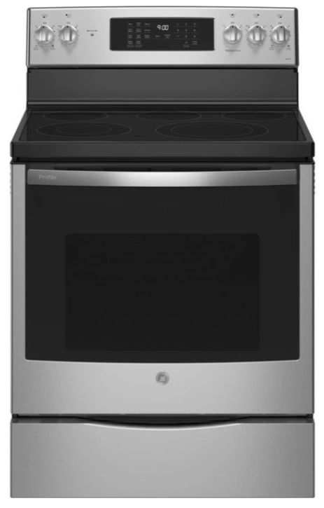 GE Profile™ 30" Fingerprint Resistant Stainless Freestanding Electric Range-0