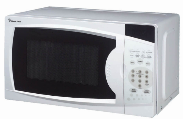 Magic Chef® 0.7 Cu. Ft. White Countertop Microwave Oven-1