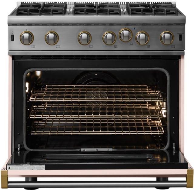 Viking® 5 Series 36" Blush Pro Style Gas Range-1