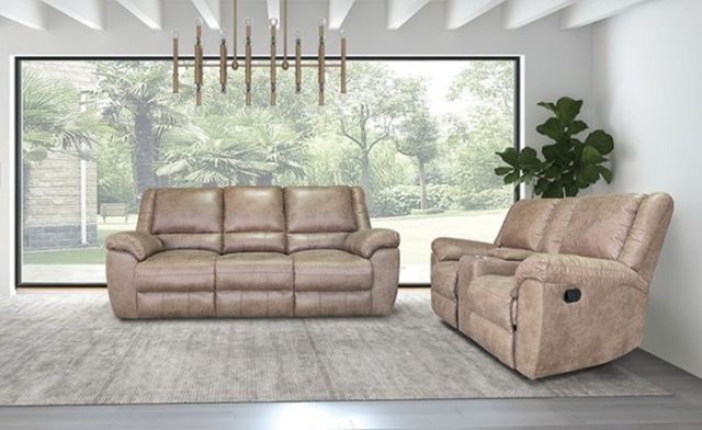 Furniture of America® Jambi Brown Manual Reclining Sofa-1