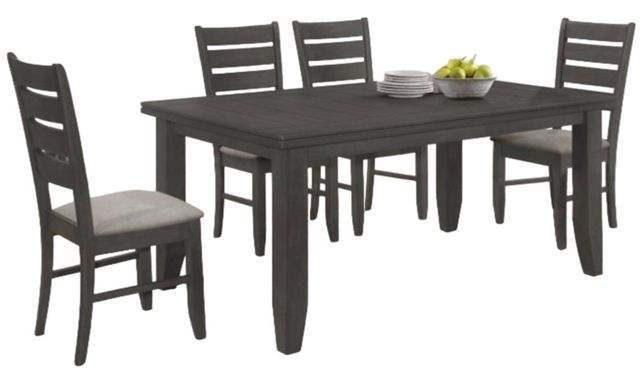 Coaster® Dalila 5-Piece Dark Gray Rectangular Dining Table Set-0