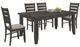Coaster® Dalila 5-Piece Dark Gray Rectangular Dining Table Set-0