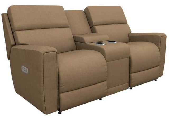 La-Z-Boy® Apollo Toast Power Reclining Loveseat with Console, Headrest, and Lumbar-0