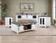 International Furniture Direct Pueblo Brown Sofa Table with White Base-1