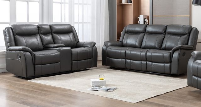Mazin Furniture Paxton Grey Reclining Loveseat-2