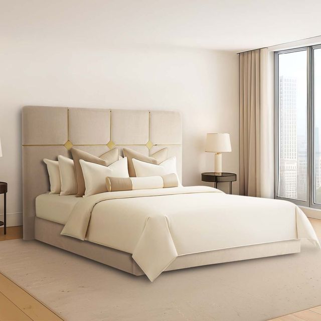 Michael Amini® Zennia Ivory Queen Lift Up Storage Panel Bed-2