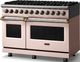 Viking® 5 Series 48" Blush Pro Style Dual Fuel (LP) Range with Brushed Brass Trim-3