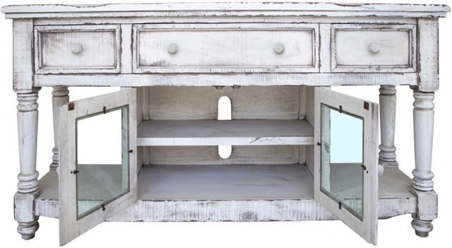 International Furniture Direct Aruba White TV Stand-3