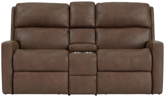 Flexsteel® Catalina Marble Reclining Loveseat with Console-1