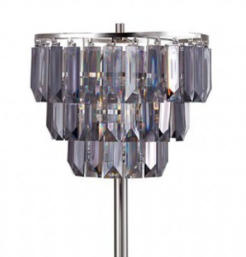 Furniture of America® Meg Black/Chrome Table Lamp-1