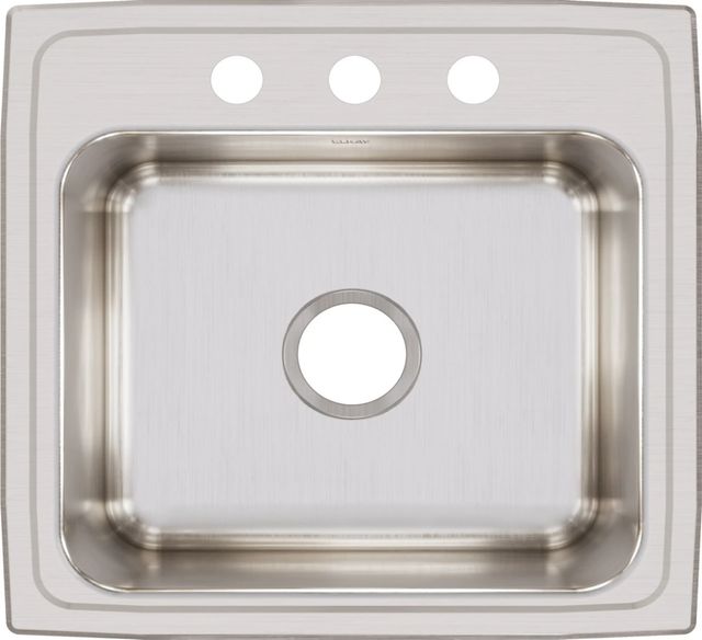 Elkay Lustertone® Lustrous Satin 19.5" 3-Hole Single Bowl Drop-in Laundry Sink-1