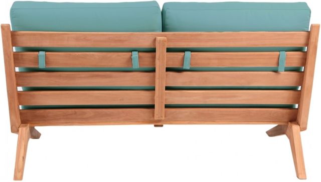 Meridian Furniture Tahiti Sea Blue Fabric Outdoor Loveseat-3