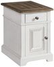 Intercon Drake French Oak 22" Chairside Table with Rustic Gray Base-0