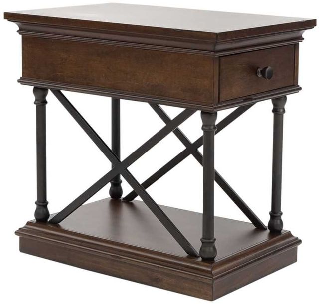 Liberty Furniture Tribeca Black/Cordovian Brown Chairside Table-0