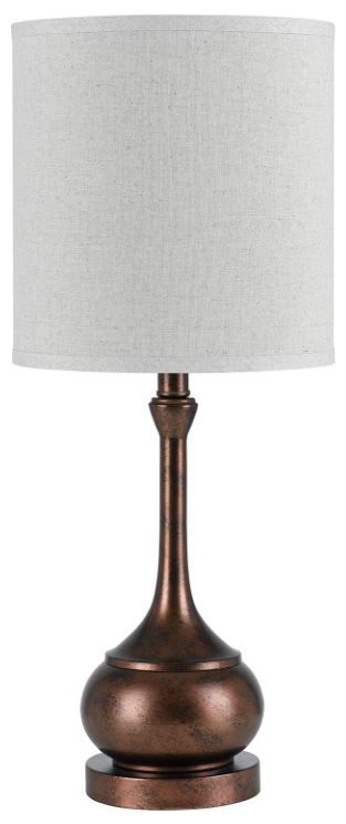 Cal® Lighting & Accessories Tapron Rust/White Accent Lamp-0